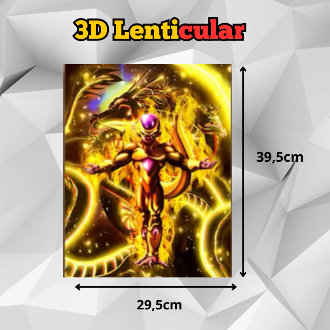 Póster Lenticular 3D estilo Anime Dragón